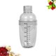 thumbnail image 2 of 530ml Hand Shake Cup Cocktail Shaker Transparent Mixer Cup Clear Bar Shaker Wine Milk Tea Shaker Cup with Scale (White), 2 of 2