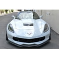 thumbnail image 5 of For 2014-2019 Corvette C7 | Z06 Stage 3 ABS Plastic Plastic-BLACK Front Bumper Lip Splitter With PAINTED CARBON FLASH Winglets With Side Skirts Pair & Rear Spoiler SMOKE Tinted WickerBill COMBO KIT, 5 of 12