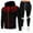 Black, variant on Men's Tracksuit SweatersZip Up Zip Cotton Sweater Pullover Polo Sweaters Striped Fall Winter Warm Sweatshirts Athletic Running Jogging Suit Sets (Black,S)