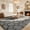 Gray & Black, variant on 8'*10' Area Rug, Soft Fluffy Area Rugs for Living Room Bedroom Geometric Carpet, Gray & Black