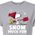 thumbnail image 3 of Peanuts - Snow Much Fun - Juniors Cropped Cotton Blend T-Shirt, 3 of 6