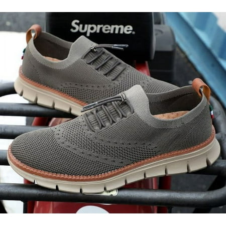 Fashionable British Style Sports Shoes Men s Casual Shoes  Trendy Running Shoes  Breathable Mesh Shoes