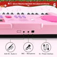 thumbnail image 2 of WOSTOO Kids Keyboard Piano, Portable 61 Keys Keyboard Electronic Digital Piano, Early Learning Educational Musical Piano Toy Keyboard for Beginners with Music Stand, Microphon, 2 of 7