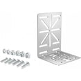 thumbnail image 2 of ERDS-CCTV Camera Mount Bracket Adapter, L-Shape Security Camera Mount Plate, Universal Wall Ceiling Mounting Brackets for PTZ Camera and Dome Surveillance Camera (Stainless Steel Dome Mount Plate), 2 of 4