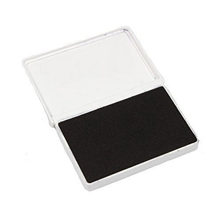 Ink Pad for Rubber Stamps, Stamp Pad for Clear Impression Stamping, Quality  Felt Pad Black Ink, Red Ink, Blue Ink (Black, S (2 * 3.5))