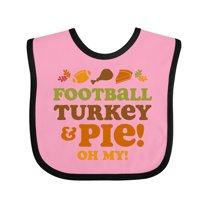 Inktastic Football Turkey and Pie Girls Baby Bib