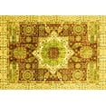 thumbnail image 1 of Ahgly Company Machine Washable Indoor Rectangle Abstract Yellow Modern Area Rugs, 2' x 5', 1 of 4