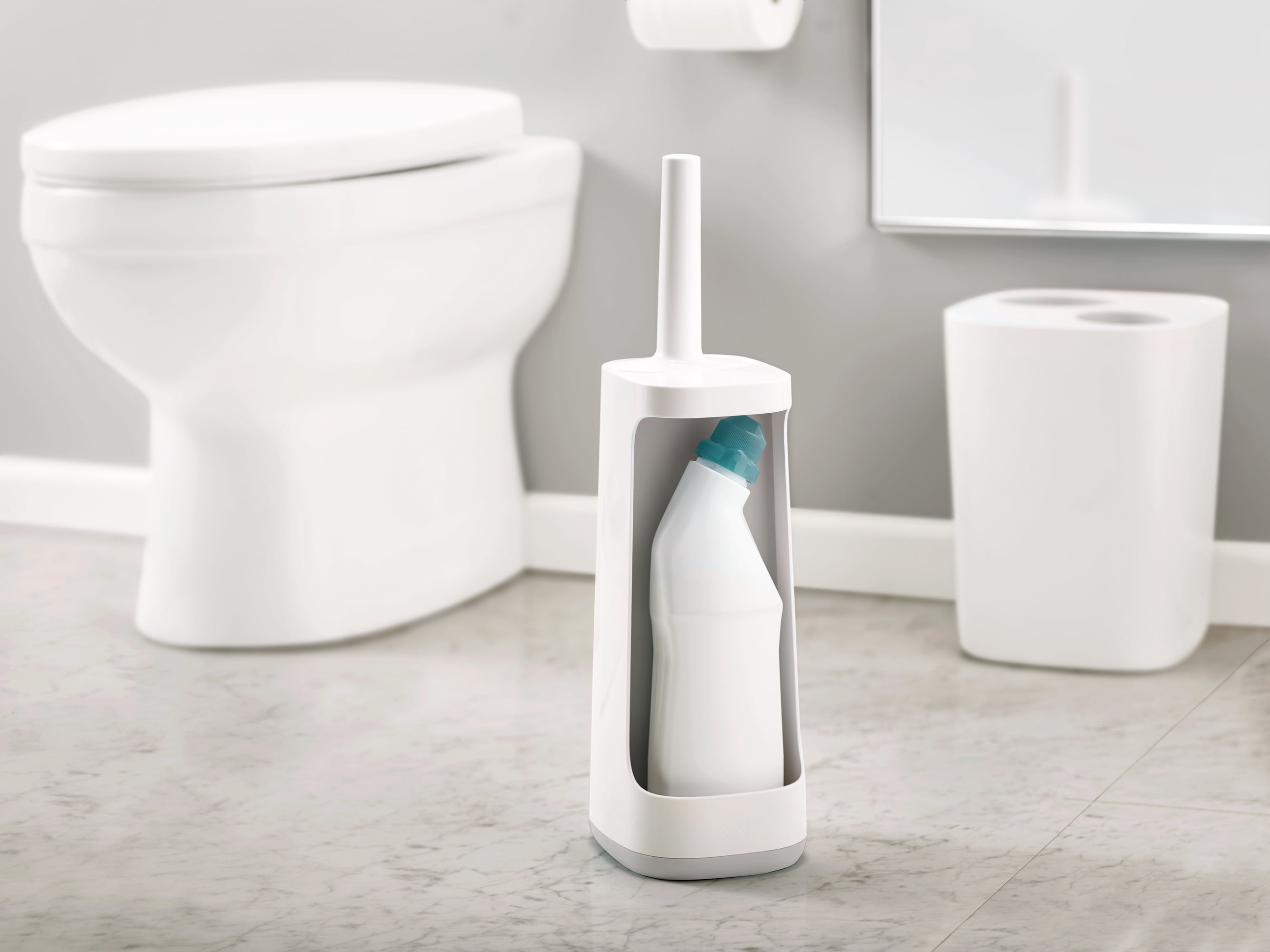 Joseph Joseph Flex Plus Toilet Brush with storage bay - Grey/White