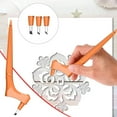 thumbnail image 2 of Hecteas Cutter,Polishing Stone,Craft Cutting Tools 360 Rotating Craft Cutting Stainless Cutter Pen with 15 30 45 for Stencils Scrapbooks Diy Crafts(Knife Head*3 Fixed Grip*1-Orange), 2 of 4