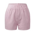 thumbnail image 4 of vigerkar Cute Striped Boxer Shorts for Women Y2k Low Rise Elastic Waist Lounge Shorts Gingham Shorts Summer White, L, 4 of 5