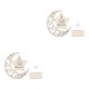thumbnail image 2 of Inteprter Delicados adornos de madera, luces de Ramadán, lámpara Universal, luces nocturnas, decoración de granja, decoraciones para dormitorio, sala de 3 2piezas Inteprter CBP213890, 2 of 6