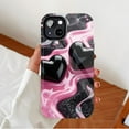 thumbnail image 2 of Gothic Heart Glitter iPhone Case, Liquid Pink Spills & Shimmering Black Background, Trendy Teens Goths Valentine’s Day Gift, Compatible with iPhone 11/12/13/14/15/16 (Pro Max/Plus), 2 of 9