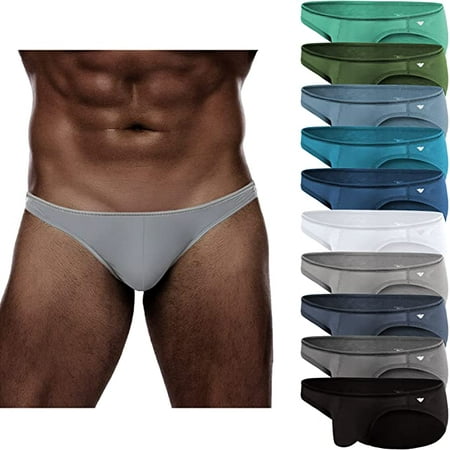 

American Heaven Men s Comfort Pouch Moisture-Wicking Sport Bikini Underwear 10-Pack