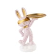 thumbnail image 4 of Figura de conejo creativa, organizador de escritorio, bandeja de almacenamiento de joyería multifuncional de resina, bandeja de servicio, estatua para rosas Macarena Estatuilla de escritorio, 4 of 8