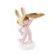 thumbnail image 4 of Figura de conejo china creativa, organizador de almacenamiento para esculturas y artículos diversos de arte y artesanía. Manchas rosas, 4 of 9