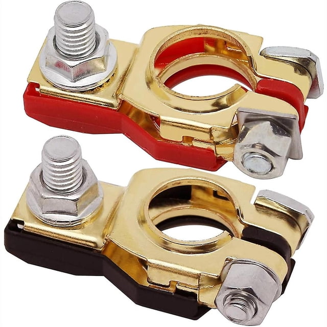 2pcs Automotive Battery Terminal Wire Cable Clamp Quick Release Connector Car Caravan Boat Accessories 12v 24v Positive Negative