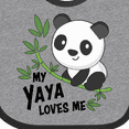 thumbnail image 4 of Inktastic My Yaya Loves Me Cute Panda Boys or Girls Baby Bib, 4 of 4