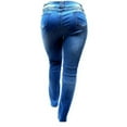 thumbnail image 3 of Jack David Women's Plus Size Moto Biker Stretch Skinny Denim Jeans Pants Y1648, 3 of 3