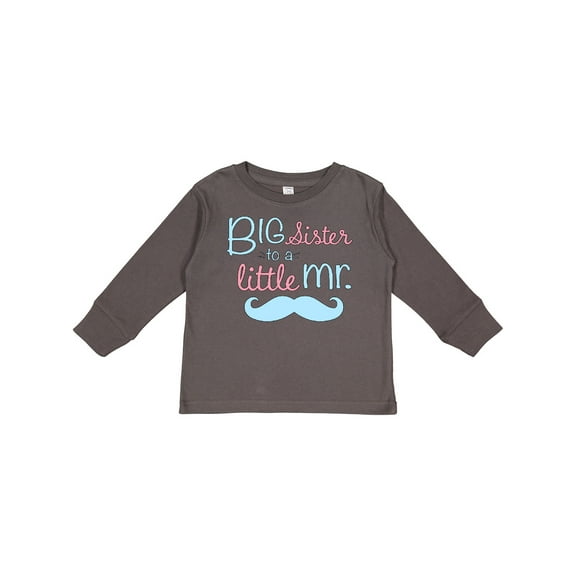Inktastic Big Sister to a Little Mr Girls Long Sleeve Toddler T-Shirt