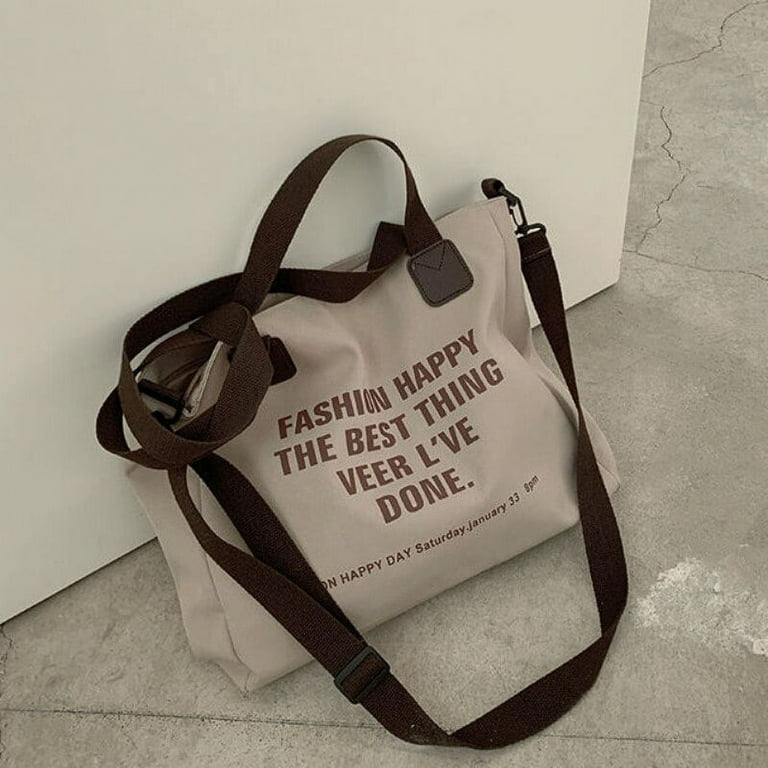 Letter Graphic Tote Bag, Classic Large Capacity Shoulder Bag, Women's PU  Leather Handbag
