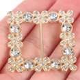 thumbnail image 4 of 3 piezas de hebillas anudadas de alta calidad con diamantes de imitación para ropa, para camisetas, vestidos, novias y damas de honor., 4 of 5
