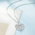 thumbnail image 5 of Angel Wings Necklace 925 Sterling Silver Guardian Angel Wings Pendant Necklace Birthstone Necklace for Women  Christmas Jewelry Gifts, 5 of 9
