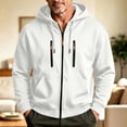 thumbnail image 5 of Men's Casual Hooded Jacket Zip Up Long Sleeve with Pockets Work Wear Jacket, 5 of 7