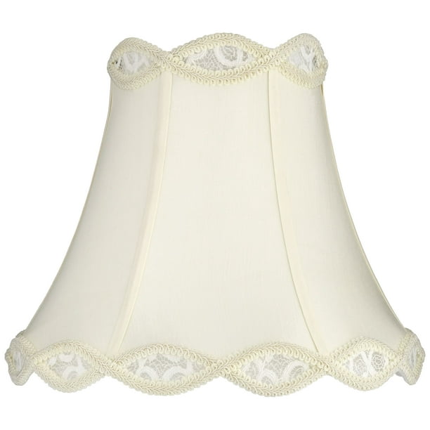 Springcrest Cream Scalloped Gallery Bell Lamp Shade 7x14x12.5 (Spider