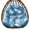Blue Leaf, variant on Egg Chair Cushion Replacement, 47 x 35 x 7 in Thick U-Shaped Water-Resistant Outdoor Hanging Swing Chair Pad, Blue Enchantress