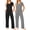 Black/Black Stripe, variant on 2 Pack Womens Pajamas Set Short Sleeve Sleepwear Top with Pj Pants Super-Soft Printed Lounge Sets S-XXL
