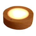 thumbnail image 1 of Difusor de cristal redondo luz de noche base de madera maciza cuadrado LED luz luminosa base USB en stock al por mayor, 1 of 7