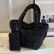 thumbnail image 3 of Bolso de mano acolchado para mujer de CHAXIN, ligero y acolchado, de gran capacidad, con un pequeño bolso colgante., 3 of 8