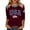Wine, variant on Fourth of July Womens Summer Tops 3/4 Sleeve - Fashion Round Neck USA Pride Print Pullover - Lightweight Patriotic Top for Fireworks Show,Navy L