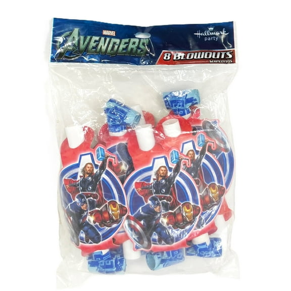 Marvel Avengers Thor Captain America & Iron Man Blowouts Party Favors - Pack of 8