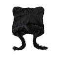 thumbnail image 5 of Skymirror Women Winter Hat Faux Fur Soft Fuzzy Ear Cartoon Ear Decor Solid Color Elastic Anti slip Windroof Warm Cozy Cap, 5 of 8