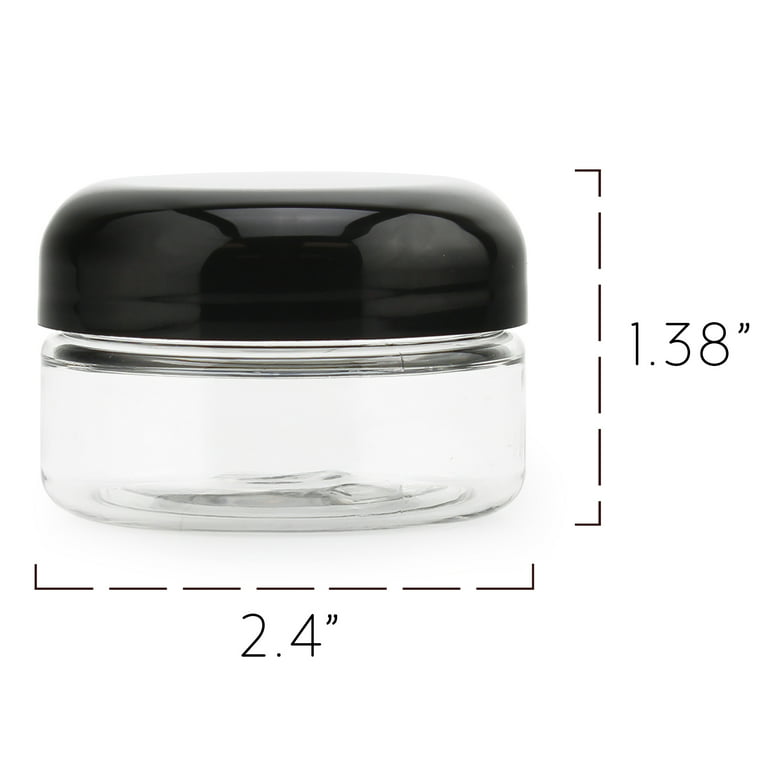 Cosmetic Sample Jars Plastic Hinged Beauty Makeup Tiny Containers