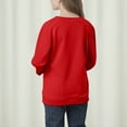 thumbnail image 4 of SERTG Boys Girls Kids Solid Color Round Neck Pullover Long Sleeve Casual Everyday Outerwear Spring Fall Comfortable Tops for Children(Red,9 Years), 4 of 7