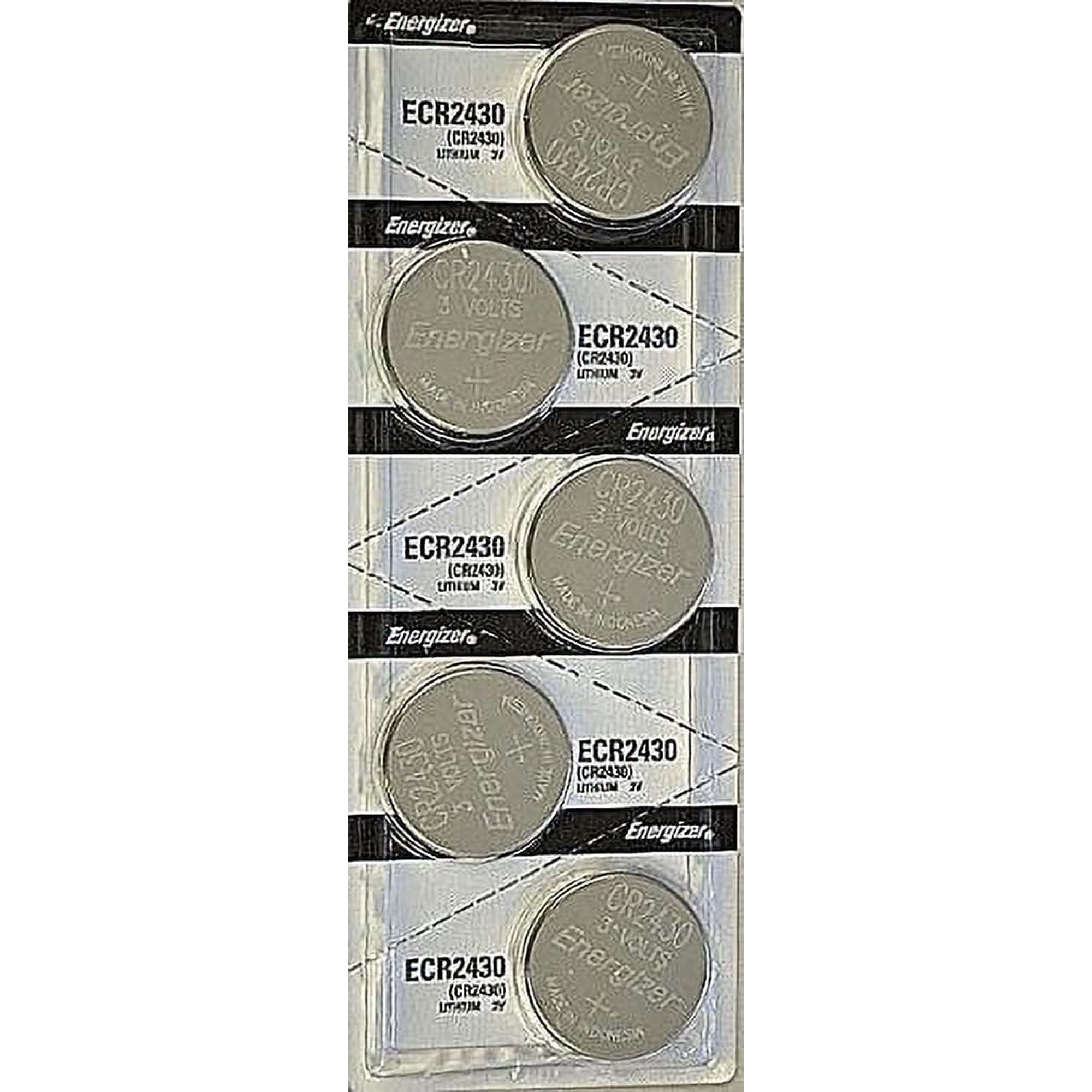 5 Pcs Energizer CR 2430 CR2430 ECR2430BP 3V Lithium Coin Cell Battery