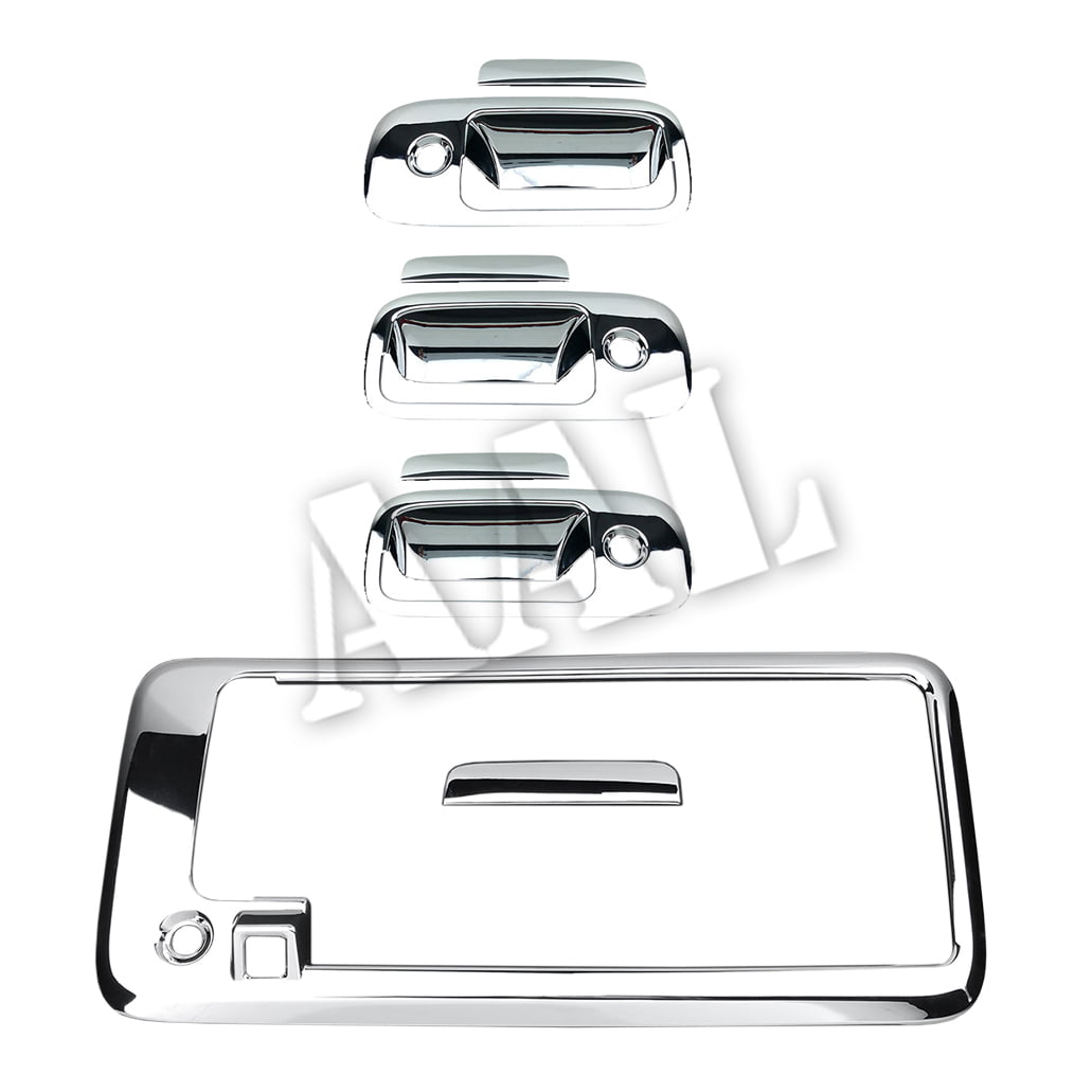 with Keyhole & with Camera Hole A-PADS Chrome Tailgate/License Plate Cover for 2013 2014 2015 Chevy Express & GMC Savana 
