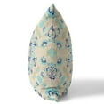 thumbnail image 2 of 26â€ Blue Beige Wreath Indoor Outdoor Zippered Throw Pillow, 2 of 4