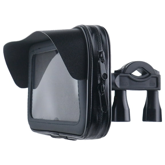 Handlebar Phone Holder for Cellphone Up to 6.5" Motorbike Waterproof Phone Pouch Bag with Sunvisor 360 Degree Rotating