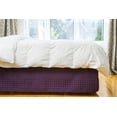 thumbnail image 1 of Jupe de lit double Grid de Gouchee Home – Jupe de lit matelassée violette, microfibre douce brossée, 137 x 195 x 35 cm, lavable en machine, 1 of 1