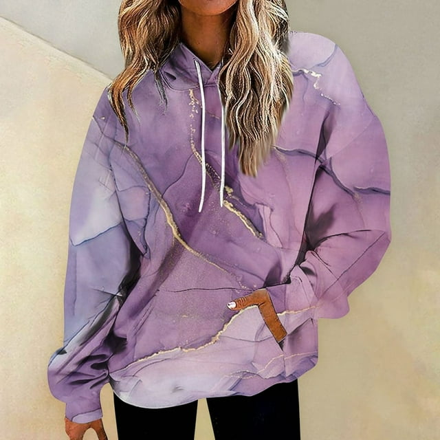 PENGXIANG Haut Mode Quotidien Polyvalent Décontracté Col en V Manches Longues Imprimé Rose TTG