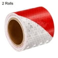 thumbnail image 3 of Uxcell 2 Rolls Reflective Tape, Waterproof Adhesive High Visibility Caution Warning Safety Tape Reflector for Trucks Trailers White Red, 3 of 6