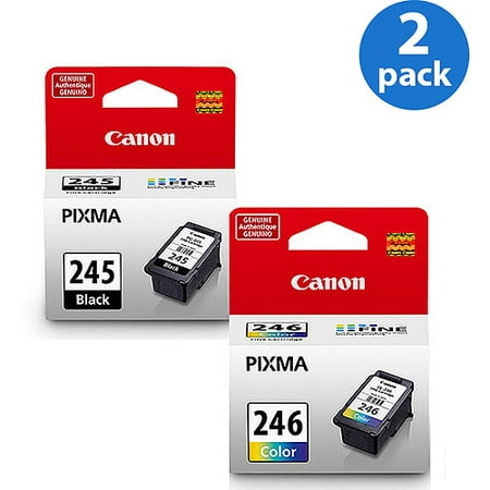 Canon PG-245 Black and CL-246 Tri-Color Inkjet Print Ink Cartridges Value (Best Inkjet Ink Prices)