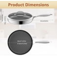 thumbnail image 6 of LOLYKITCH Tri-Ply Hybrid Non-Stick Frying Pan with Lid,12 inch Skillet,Induction Cooking Pan,Dishwasher and Oven Safe,Detachable Handle., 6 of 8
