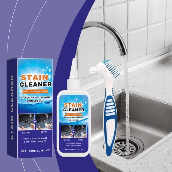 SugarBloom Mold Stain Remover Gel, Washing Machine Cleaner for Front Loader Washer Gasket Rubber Seal Home Stain Removal Gel for Grout, Caulk, Shower, Bathroom, Refrigerator, Bathtub Cleaning