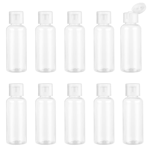 EeaseMX Beaupretty - 24 botellas vacías de plástico de 50 ml con botellas rellenables para cosméticos, lociones, champús y líquidos.