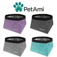 thumbnail image 7 of PetAmi Collapsible Dog Travel Bowls, Large Lightweight Foldable Bowl, Water Food Bowls for Pets Dogs for Hiking, Camping, Backpacking, Kibble, 2 Pack (Heather Grey), 7 of 7