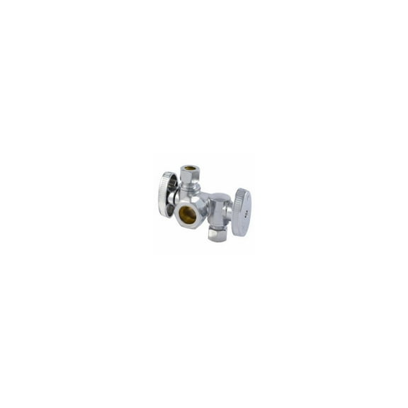 SharkBite COMPDS123838Z Brass Ball Valve, Dual Shut Off, Quarter Turn, 1/2 x 3/8 In. - Quantity 6
